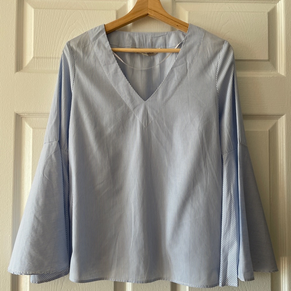 Zara Women premium quality wavy sleeve stripe shirt us xs